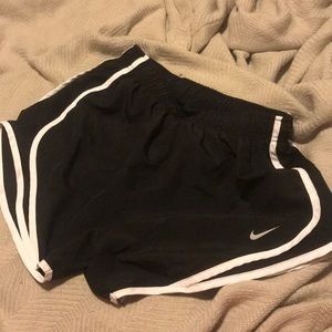 black nike running shorts